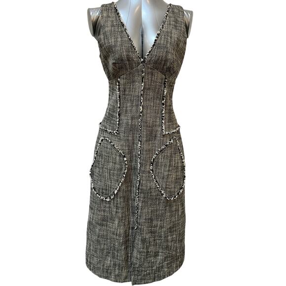Rachel Roy Tweed Sleeveless Gray Dress Women's Size 4 - Picture 1 of 4